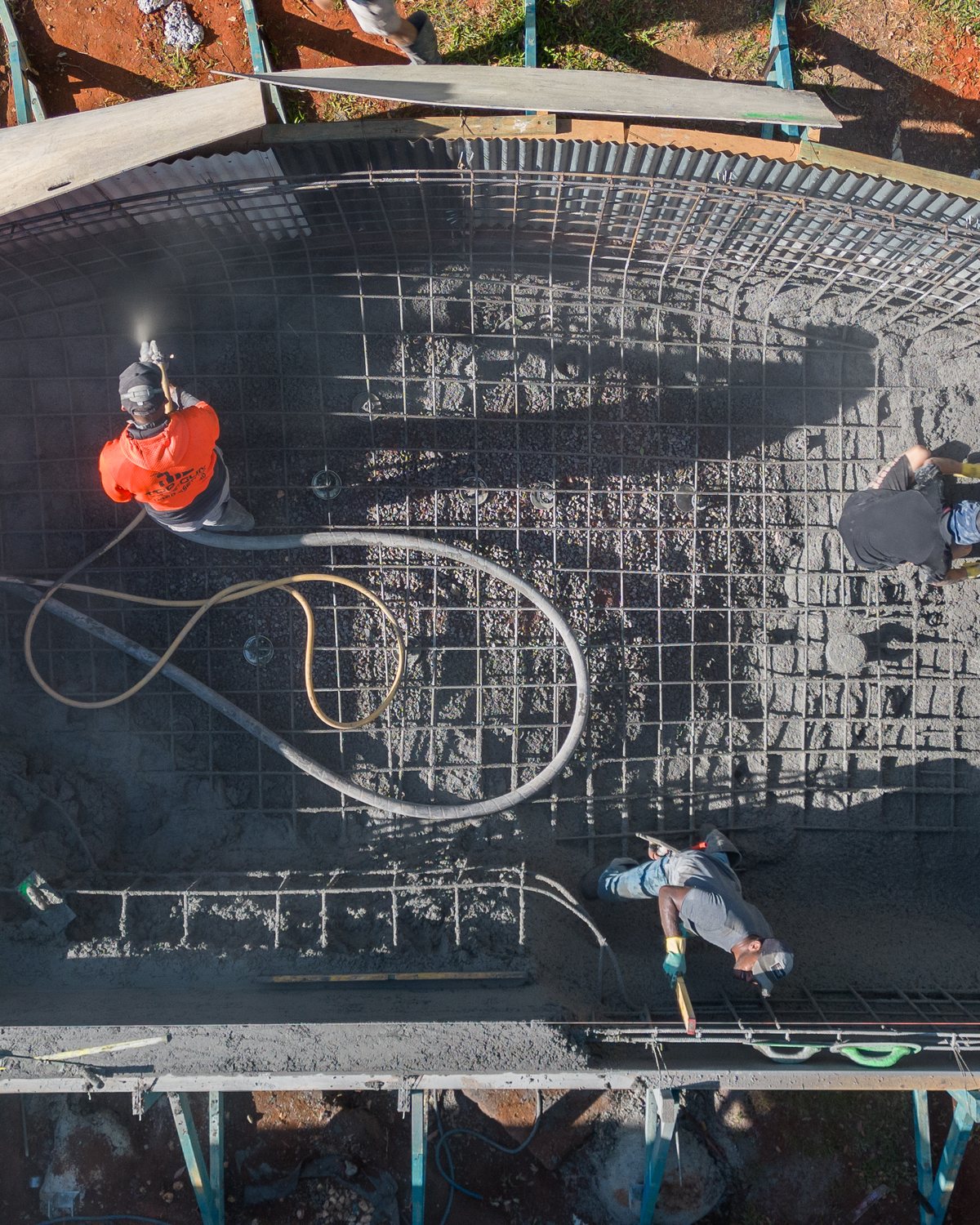 Aerial view of a Pumpd job in the Glass House Mountains